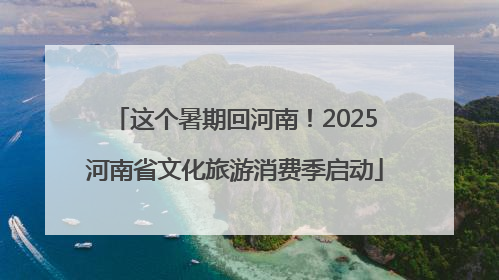 这个暑期回河南！2025河南省文化旅游消费季启动